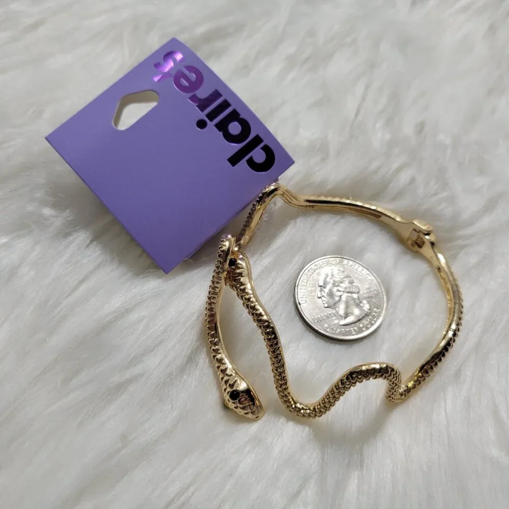 Claire's Snake Hinged Bracelet